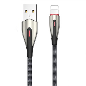 2020 Portable New Product Nylon Braided Zinc Alloy Fast Charging USB Data Line Cable for iPhone Lightning