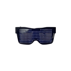 Hot sale multi color DIY message flashing eyeglasses, Rechargeable rave party LED Bluetooth Glasses for dancing