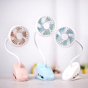 2020 Cooling Summer 1200mAh mini fan with clip, Portable Mini Fans silent clip fan pram clamp handheld USB