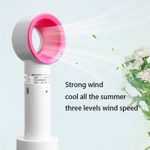 2020 hot electric mini hand fan rechargeable bladeless fan, Silent Small Electric Table Fans Personal Cooling Fan